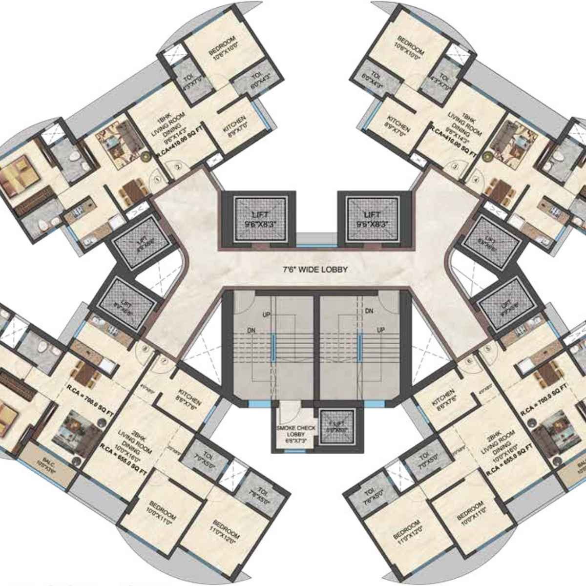 Opulence -typical floor plan-odd